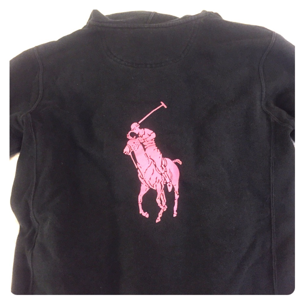 COPY - Rare black label Ralph Lauren pink pony zip up
